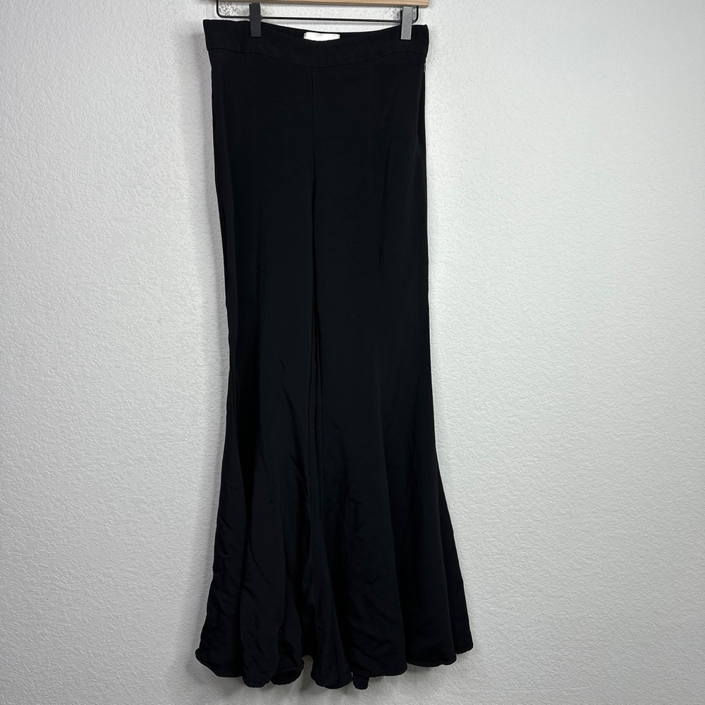 Topshop Pants Womens Size 6 Black High Waisted Flared Boho Trouser Bell Bottom